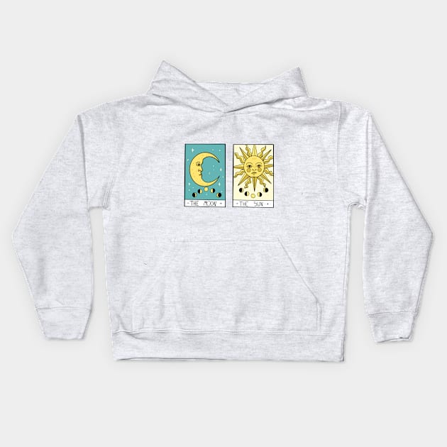 The Moon and The Sun Kids Hoodie by Lynn S